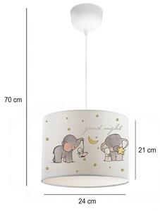 Lampadario per cameretta CANDY 1xE27/40W/230V bianco/beige