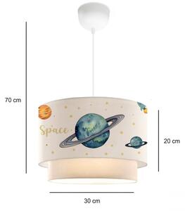 Lampadario per bambini CANDY 1xE27/40W/230V bianco/multicolore