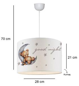 Lampadario per cameretta CANDY 1xE27/40W/230V bianco/marrone