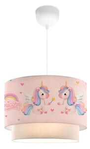Lampadario per bambini CANDY 1xE27/40W/230V rosa