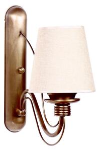 Applique CLASSIC 1xE27/40W/230V bronzo/beige