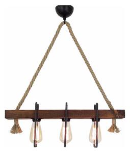 Lampadario a sospensione con cavo KUTUK 3xE27/40W/230V in pino