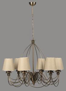 Lampadario a catena CLASSIC 6xE14/40W/230V bronzo/beige