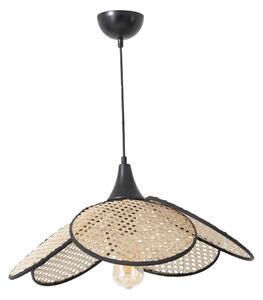 Lampadario a sospensione con cavo FUME 1xE27/40W/230V, diam. 45 cm, nero/beige