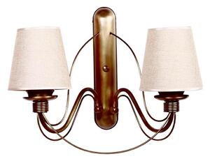 Lampada da parete CLASSIC 2xE27/40W/230V bronzo/beige