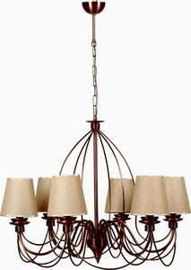 Lampadario a catena CLASSIC 6xE14/40W/230V bronzo/beige