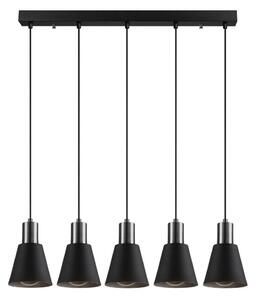 Lampadario a sospensione con cavo KEM 5xE27/40W/230V nero