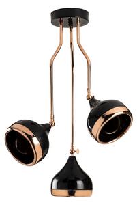 Lampadario a stelo YILDO 3xE27/40W/230V nero/rame