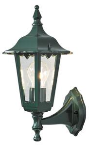 Applique Konstsmide Firenze in alluminio laccato verde con vetro trasparente