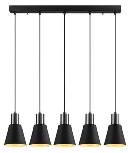 Lampadario a sospensione con cavo KEM 5xE27/40W/230V nero