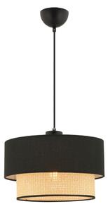 Lampadario a sospensione con cavo ECHO 1xE27/60W/230V nero/beige