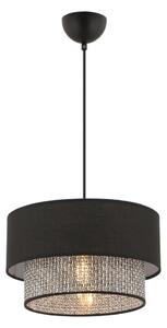 Lampada a sospensione su cavo ECHO 1xE27/60W/230V nero/grigio