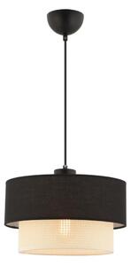 Lampada a sospensione ECHO con cavo 1xE27/60W/230V, nero/crema