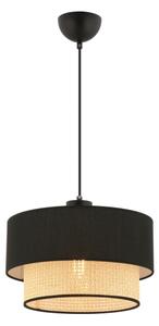 Lampadario a sospensione con cavo ECHO 1xE27/60W/230V nero/beige