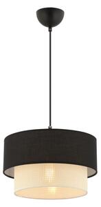 Lampada a sospensione ECHO con cavo 1xE27/60W/230V, nero/crema