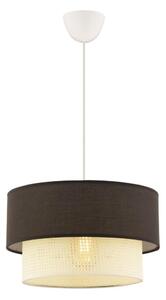 Lampadario a sospensione con cavo ECHO 1xE27/60W/230V marrone/crema