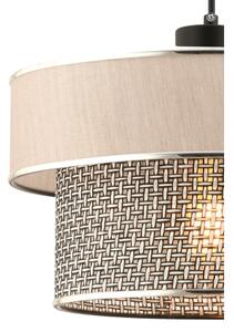 Lampada sospesa con cavo ERO 1xE27/60W/230V crema/grigio