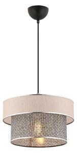 Lampada sospesa con cavo ERO 1xE27/60W/230V crema/grigio