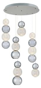 Lampadario LED sospeso con cavo CREMONA LED/34W/230V 3000K cromo satinato