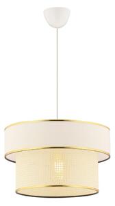 Lampadario a cavo ERO 1xE27/60W/230V crema/oro