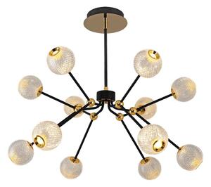 Lampadario LED a stelo GELA 12xLED/5W/230V 3000K nero/oro