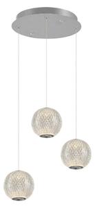Lampadario LED a cavo CREMONA 3xLED/5W/230V 3000K cromo opaco