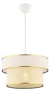 Lampadario a cavo ERO 1xE27/60W/230V crema/oro
