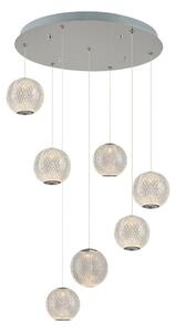 Lampadario a sospensione su cavo CREMONA 7xLED/5W/230V 3000K cromo opaco