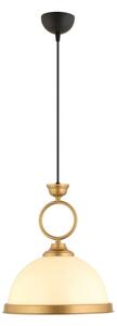 Lampadario a sospensione su cavo MONZA 1xE27/40W/230V diametro 26 cm crema/bronzo