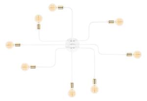 Plafoniera TRUVA 8xE27/40W/230V bianco/oro
