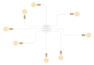 Plafoniera TRUVA 8xE27/40W/230V bianco/oro