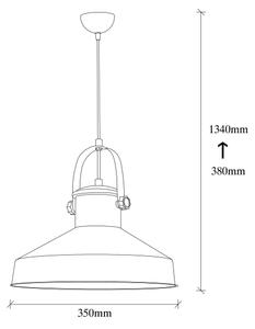 Lampada a sospensione su cavo DODO 1xE27/40W/230V bianco/bronzo