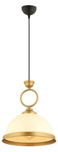 Lampadario a sospensione su cavo MONZA 1xE27/40W/230V diametro 26 cm crema/bronzo
