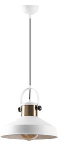 Lampada a sospensione su cavo DODO 1xE27/40W/230V bianco/bronzo