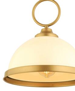 Lampadario a sospensione su cavo MONZA 1xE27/40W/230V diametro 26 cm crema/bronzo