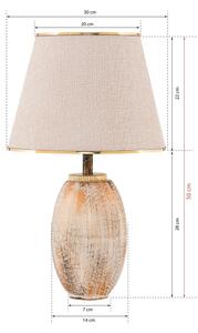 Lampada da tavolo RAMZES 1xE27/40W/230V crema/oro