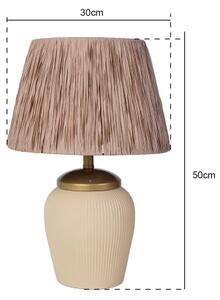 Lampada da tavolo RAMZES 1xE27/40W/230V crema/marrone