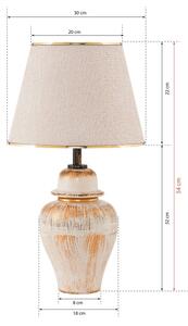 Lampada da tavolo RAMZES 1xE27/40W/230V crema/oro