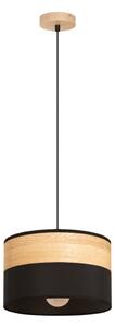 Lampada a sospensione su cavo ALBA 1xE27/15W/230V diam. 25 cm nero/marrone
