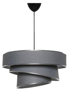 Lampadario color antracite/argentato con paralume in tessuto ø 40 cm Couper – Opviq lights