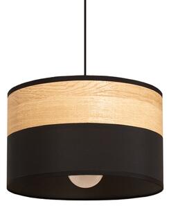 Lampada a sospensione con cavo ALBA 1xE27/15W/230V diam. 25 cm nero/marrone