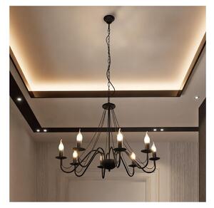 Lampadario a catena MALBO 8xE14/10W/230V nero