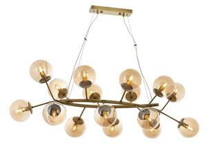 Lampadario sospeso con cavo VARANA 16xE14/40W/230V finitura bronzata