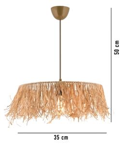 Lampadario a sospensione su cavo MARISKA 1xE27/40W/230V in rafia