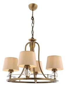 Lampadario a catena NARA 4xE27/40W/230V in ottone
