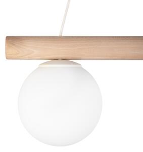 Lampadario a cavo WOODSTOCK 2xE27/15W/230V legno/crema