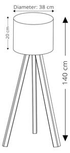 Lampada da terra AYD 1xE27/40W/230V rosa/beige