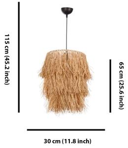 Lampadario a sospensione TASSEL 1xE27/40W/230V in rafia
