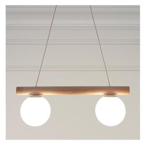 Lampadario a cavo WOODSTOCK 2xE27/15W/230V legno/crema