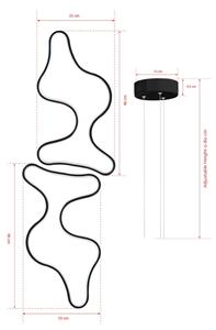 Lampada a sospensione LED su cavo DUPLE ARTISAN LED/80W/230V 4000K nero